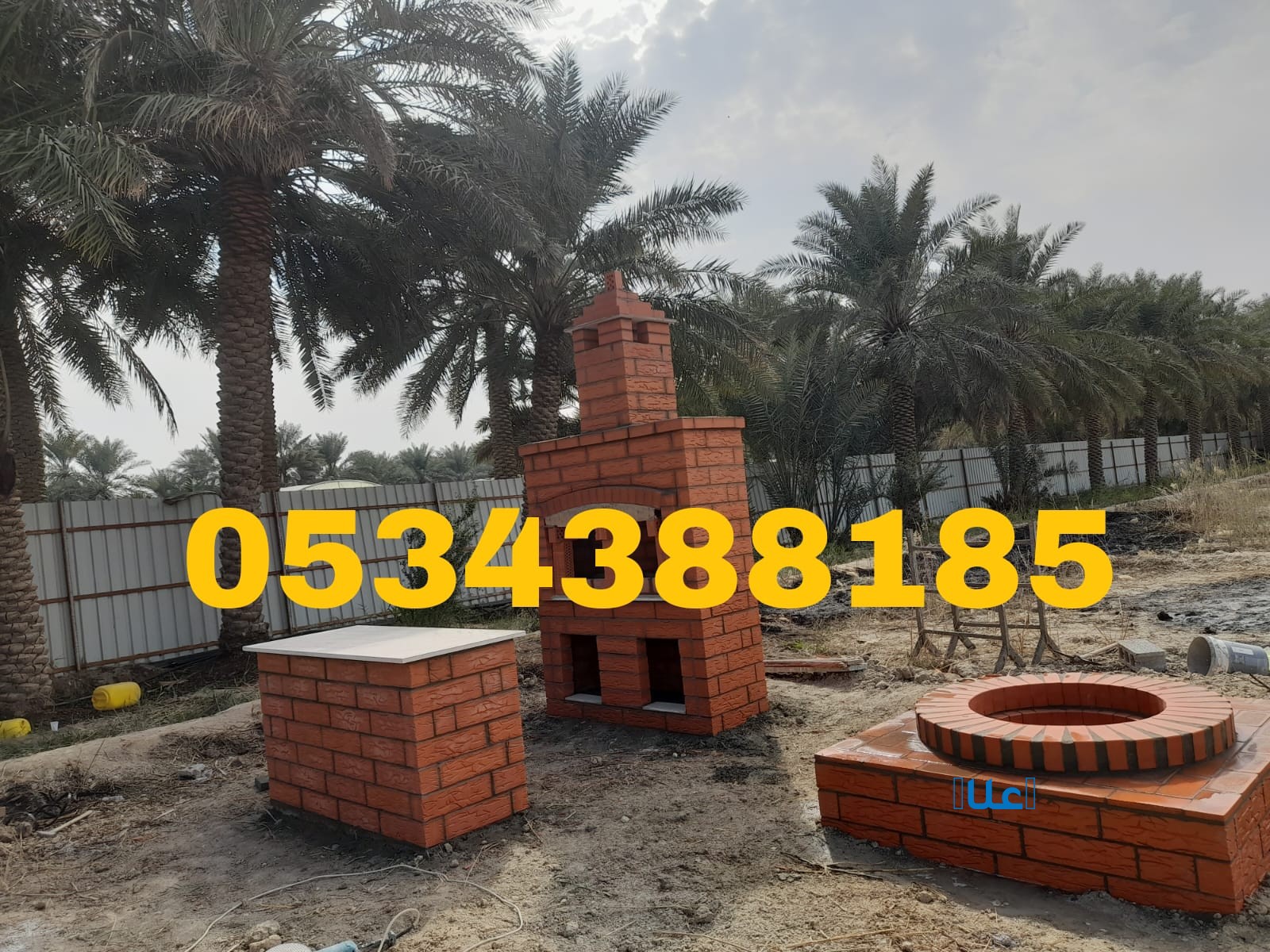أعمال بناء أفران وشوايات طوب أحمر بأعلى جودة